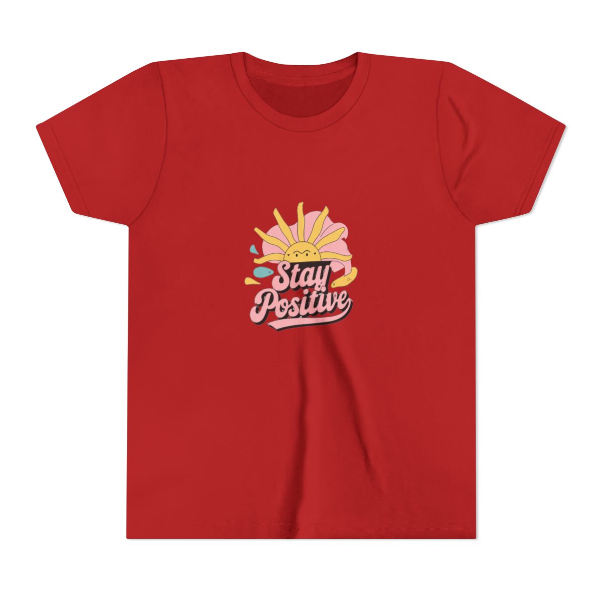 Stay Positive Minimalist Sunshine Kids T Shirt - Optimist Gift