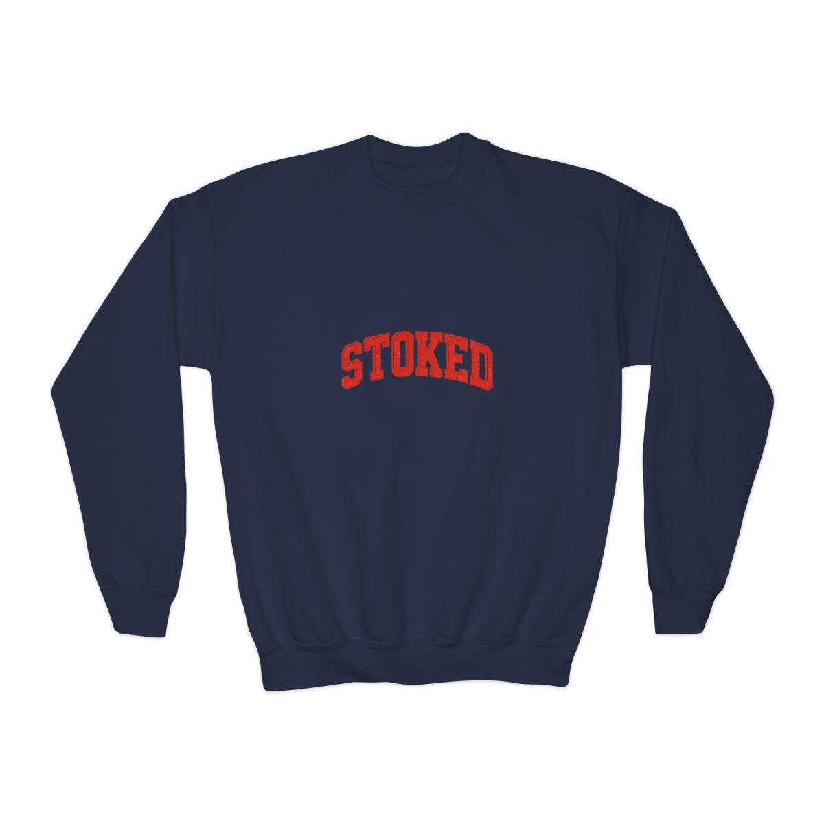 Stoked Vibes Graphic Crewneck Kids Sweatshirt